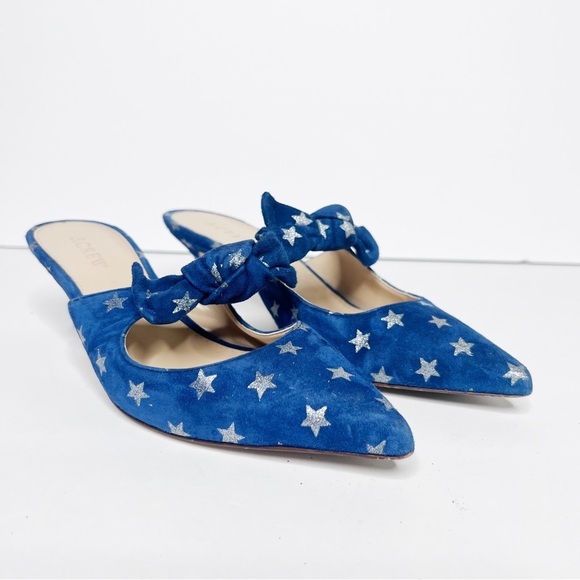 J. Crew Shoes - J. Crew Sophia Star Mules Blue Size 7 Women’s